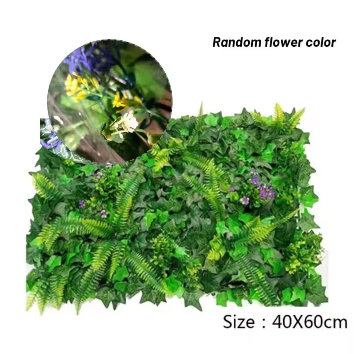 Césped artificial, lavabo cuadrado de plástico, panel de plantas, 40*60 cm, restaurante buffet de hotel en casa, decoración de pared verde - 1