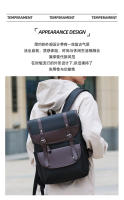 Mochila para hombre Mochila escolar de escuela media vintage de calle Mochila de viaje versátil de moda - details 1