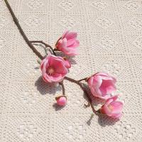 Rama de Magnolia Artificial de 78cm, simulación de arte Floral de tacto Real, flores de orquídeas artificiales hechas a mano de Magnolia grande - details 8