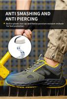 Zapatos de seguridad con punta de acero para hombre, zapatillas de trabajo transpirables, ligeras e indestructibles - details 1