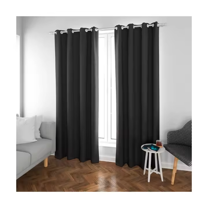 Cortinas Opacas oscuras De La Habitación, Ojales Cortinas Grises, Cortinas Térmicas Aislantes del frío - 1
