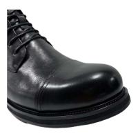 Zapatos de vestir de cuero genuino para hombre, tobillo formal con punta redonda y suela de goma, botas casuales antideslizantes de invierno - details 5