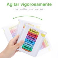 Pastillero Semanal 4 Tomas Español, Pastillero Diario Grande 7 días, Dosificador de Comprimidos con 28 Compartimentos, Organizador de Pastillas para Viaje - details 1