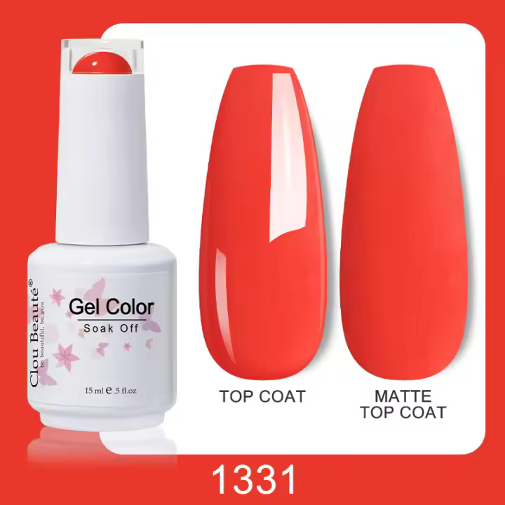 Clou beaute-esmalte de Gel UV LED, serie roja, semipermanente, laca Gellak, decoraciones para manicura - 1