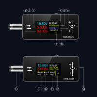 Medidor de corriente y voltaje de KWS-DC28, probador de interfaz DC 4-30V 0-12A, voltímetro Digital, amperímetro, Detector de capacidad de batería PD - details 12