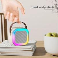 Micrófono Dual inalámbrico para Karaoke, Altavoz Bluetooth con luces de colores RGB, HIFI envolvente, Subwoofer para fiesta, regalo de Navidad para niños - details 9