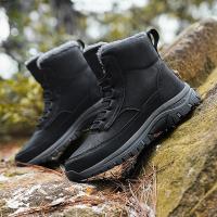 Botas De Invierno Con Piel Antideslizantes Impermeables Para Hombre Botas De Nieve Alta Top Microfibra Cuero Sintético Lining De Plush - details 3