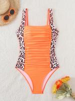 Bañador de leopardo de una pieza para mujer, traje de baño Vintage ajustado, bañadores sexys, ropa de playa XXL 2024 - details 7
