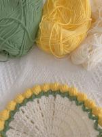 Kit de posavasos de ramo de rosas tejido a manodiyManteles individuales terminados - details 10