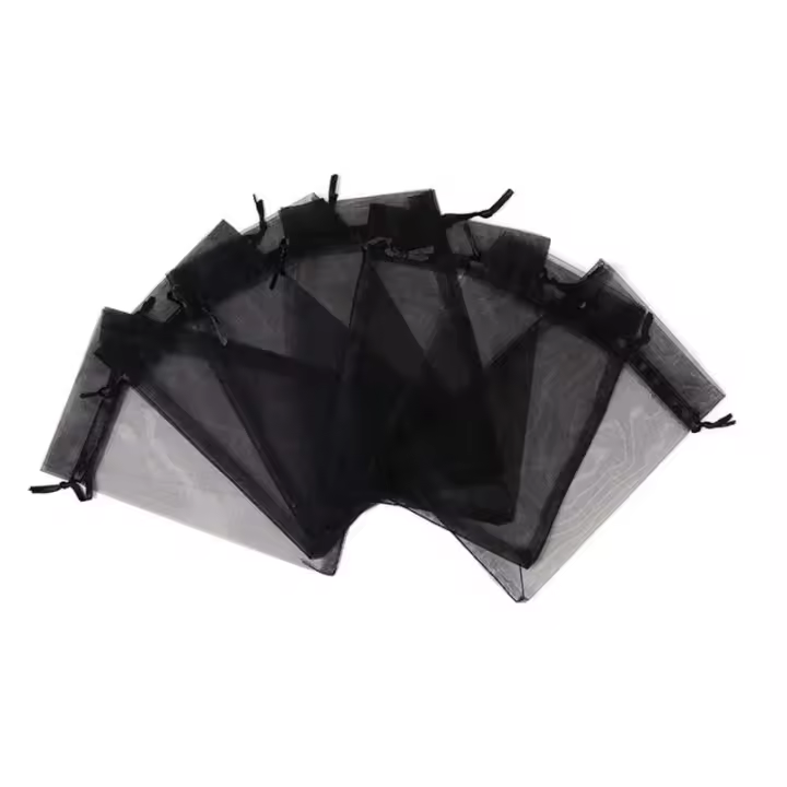 Bolsas de protección de frutas de malla reutilizables con cuerdas |   50 tapas para controlar plagas de plantas de jardín. |   Red de protección para uvas y fresas - 1
