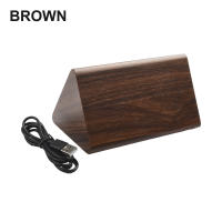 Reloj electrónico Triangular LED de madera, despertador Digital de temperatura y humedad, USB/AAA, Decoración de mesa de dormitorio - details 32