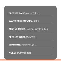 Humidificador de aire ultrasónico de 100ml, difusor de aceite esencial de Mariposa de aromaterapia con LED de 7 colores - details 11