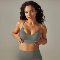 Nessaj-Sujetador deportivo sin costuras para mujer, camisola de yoga, top de fitness para correr y gimnasio - details 10