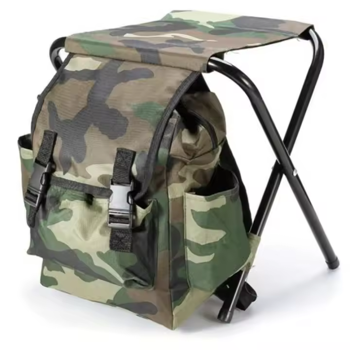 Mochila plegable portátil 2 en 1, silla, banco de pesca ligero, bolsa para exteriores, VIES y equipo de senderismo para acampar - 1