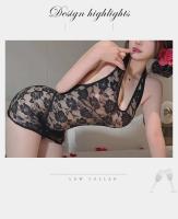 Lencería con cuello colgante, ropa transparente con cuello en V profundo, vestido de gran tamaño, ropa sexy de látex para mujer - details 2