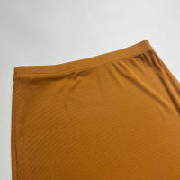 Conjunto de Vestido de Punto de Color Sólido Otoño/Invierno 2025 con Vestido Largo de Manga con Abertura y Conjunto de Dos Piezas de Camiseta. - details 23