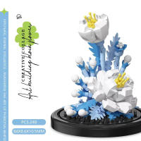 Bloque de decoración de escritorio de montaje eterno, flor, rompecabezas para niños, rosa, bloques de construcción, juguete, ramo, regalo - details 24