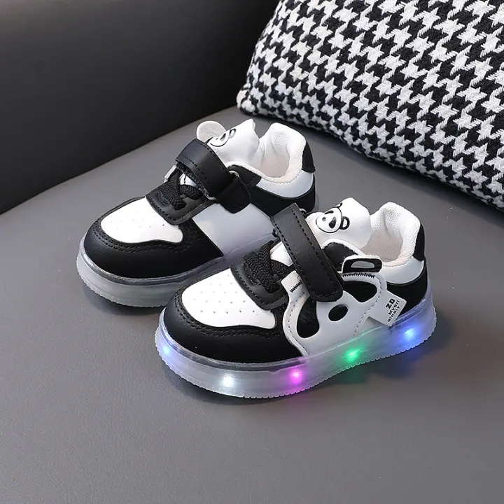 Iluminación zapatos de los niños niños luminosos zapatos de la junta de las niñas intermitentes zapatos casuales de dibujos animados zapatos de niño suela suave - 1