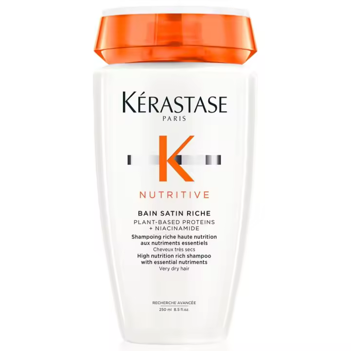 KERASTASE Nutritive Bain Satin Riche Shampoo limpia profundamente y repone la humedad con proteínas vegetales y niacinamida |   Para - 1