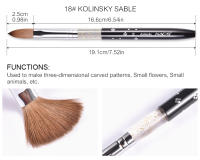 Pincel de Uñas KADS Kolinsky Sable Acrylic para Diseño de Arte de Uñas Herramienta de Manicura Seguro para Uso Profesional y Doméstico - details 13