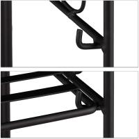 Estantería para Plantas, 3 Baldas, Plegable, Interior y Exterior, Metal, Vintage, 100 x 50 x 25 cm, Negro - details 6