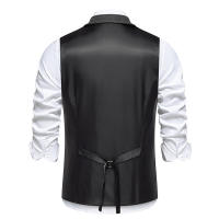 Chaleco de Doble Abotonadura para Hombres en Otoño Traje de Pana Gruesa de Heringbone - details 23
