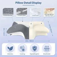 Viscoelástica cervical es almohada para el dolor de cuello y hombros, ergonómica, ortopédica, para dormir de lado - details 1