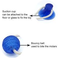 Ventosa de suelo de juguete para mascotas, 1 unidad, con bola para limpieza de dientes de perros y gatos, juego de masticación - details 3