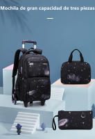 Mochila escolar con ruedas para niño, bolsa de libros para estudiantes, bolsa de escuela primaria, mochilas rodantes para niño de tres piezas - details 1