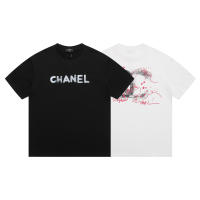 Camisetas de Verano Básicas de Moda para Hombres Algodón Puro, Cuello Redondo, Mangas Cortas, Nuevas Camisetas de Pareja con Estampados de Logotipo - details 14