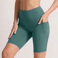 Pantalones de Yoga sin Costuras CHRLEISURE Shorts de Ciclismo Elásticos con 3 Bolsillos para Mujeres Leggings de Color Sólido - details 16