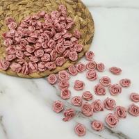 Mini cinta de flores rosas frescas, cinta de satén de tamaño pequeño, flor Artificial, decoración de fiesta festiva, 10x10mm, 100 unids/lote por paquete - details 0