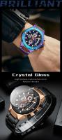 Reloj de cuarzo elegante de negocios de lujo para hombre, reloj de pulsera con banda de acero luminosa resistente al agua, gran regalo para novio/esposo - details 4