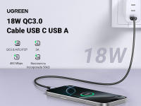 Cable USB A a C de Carga Rápida UGREEN Tipo de Trenza de Nylon para Samsung Galaxy, iPhone, OPPO Reno, Xiaomi 15 Pro, Redmi K80 Pro, Huawei Mate Accesorios de Electrónica - details 1