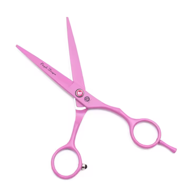 Tijeras profesionales de acero inoxidable para peluquería, juego de corte de pelo de 5,5 pulgadas, color rosa, Z1013 - 1