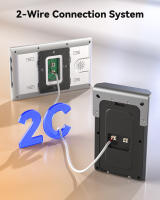 TMEZON-sistema de intercomunicación para timbre de puerta, videoportero de 2 cables, monitor de 7 pulgadas con timbre con cable, botón táctil, instantánea/grabación - details 3