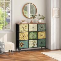 Cómoda, Cómoda para Dormitorio, Unidad de Almacenamiento, Armario con 12 cajones de Tela, Muebles de Dormitorio, cómoda para Cocina, Oficina, Pasillo, Estilo rústico - details 25