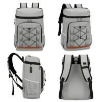 Mochila térmica de gran capacidad para hombre, bolsa de hombro de 20L, impermeable, para viaje, Camping, comida, Picnic, almuerzo - details 3