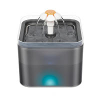 Fuente de Agua Automática para Gatos con Luz LED Capacidad de 2L Dispensador de Agua para Mascotas con Filtro de Reciclación Alimentos y Agua - details 7