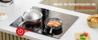 Iseasy Inducción Placa de 4 Fuegos Vitrocerámica 6000 W 4 Chimeneas Montaje Integrado - details 0