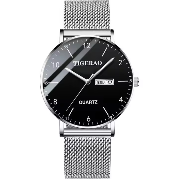 Reloj de movimiento completamente automático para hombre con calendario, resistente al agua, luminoso, no mecánico, esfera grande, nuevo modelo - 1