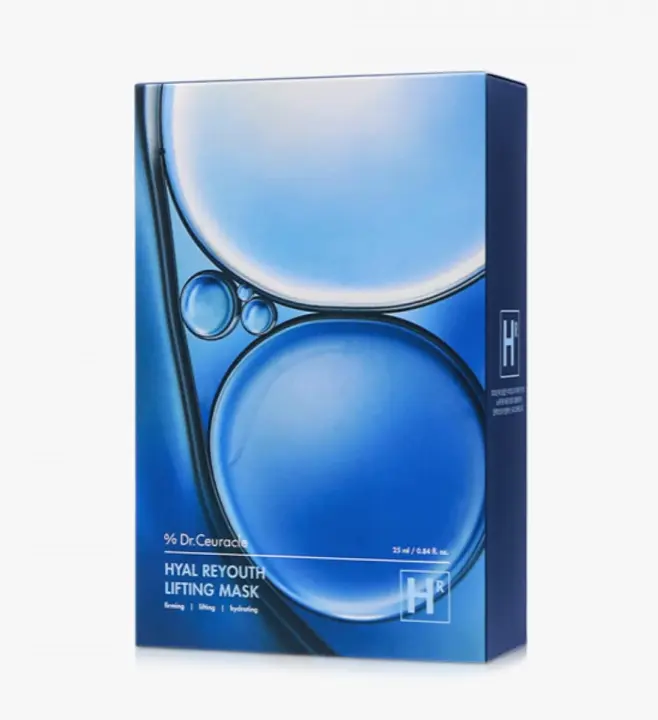 Dr.Ceuracle Hyal Reyouth Lifting (10 mascarillas) - Una mascarilla en hoja reponedora para pieles deshidratadas, hidratación duradera - 1