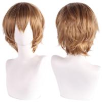 Pelucas sintéticas rectas cortas universales, extensión de cabello falso, peluca colorida para Cosplay, pelucas de fiesta de Anime rojas en capas, juego de rol - details 9