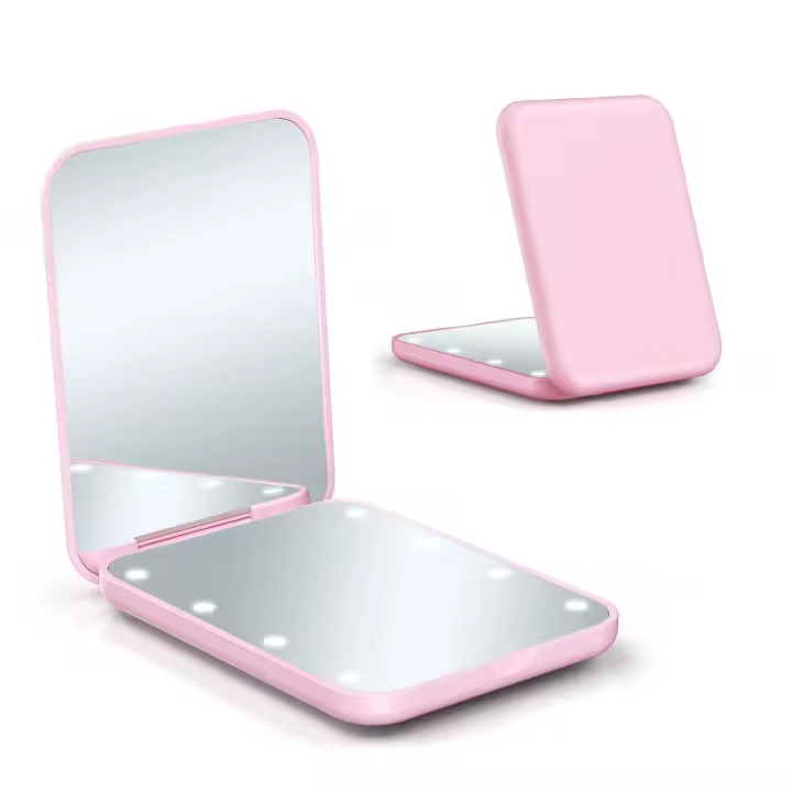 Espejo de maquillaje Espejo de maquillaje plegable pequeño y compacto - 1