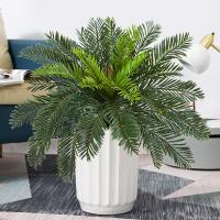 Rama de palmera Artificial de 45cm, planta Tropical, hojas de árbol de coco de plástico, plantas artificiales grandes realistas, decoración de jardín y hogar - details 4