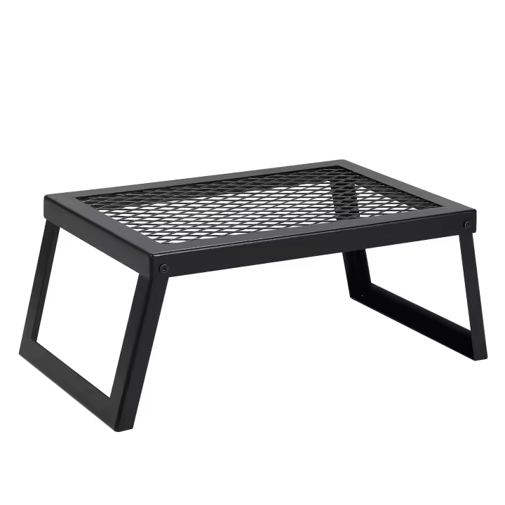 SucceBuy Parrilla plegable para fogata, hoguera portátil de acero para barbacoa para acampar y picnics al aire libre - 1