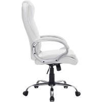 Silla sillón de Oficina Estudio Alta Gama tapizado en Piel sintética, Color Beige taupé. - details 10