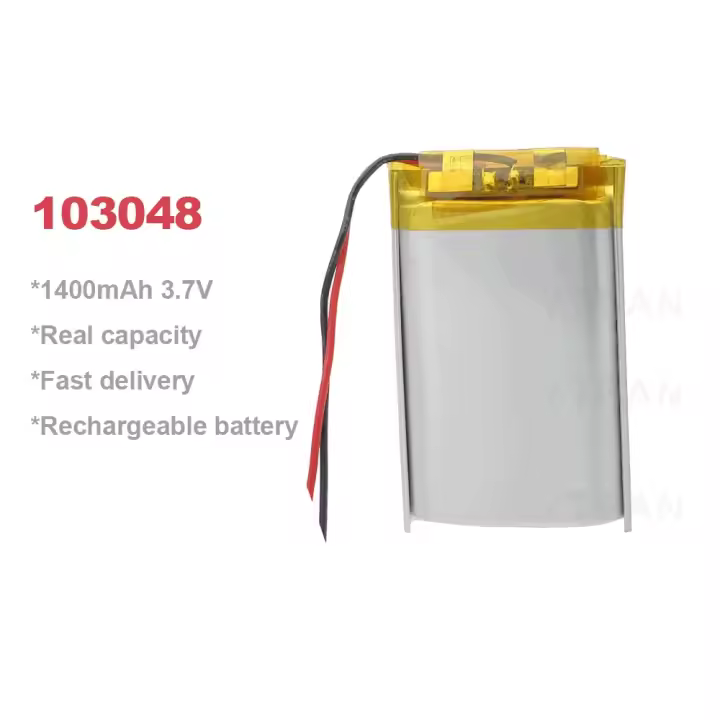 Batería recargable de polímero de litio para lámpara de Camping, masajeador de Audio, 3,7 V, 103048, 1400mAh - 1