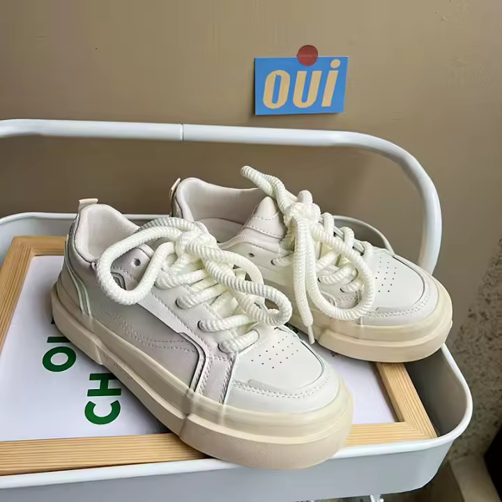 Zapatos de estudiante, zapatos deportivos casuales de lona transpirables para mujer, zapatos de skate retro versátiles para la universidad de otoño - 1