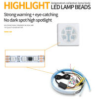 2 uds Universal impermeable Flexible RGB luz de circulación diurna DRL tira LED multicolor luces de señal de giro - details 6